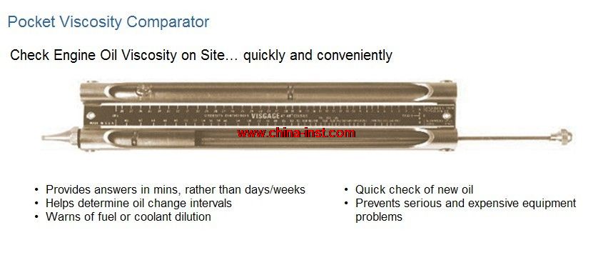 ƷƣVISGAGE  Һѹ ճȼPocket Viscosity Comparator